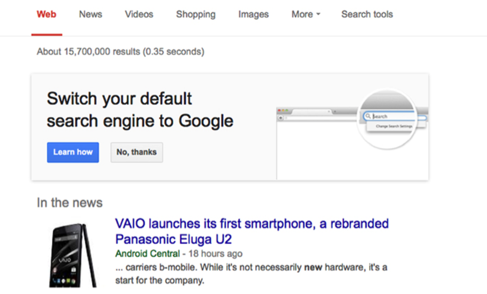Google Desperately Requests Firefox Users to Switch Their Default Search Engine